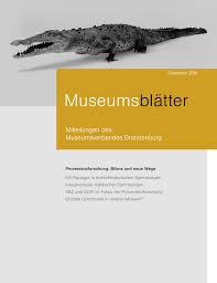 Titelbild Museumsblätter Brandenburg 2019