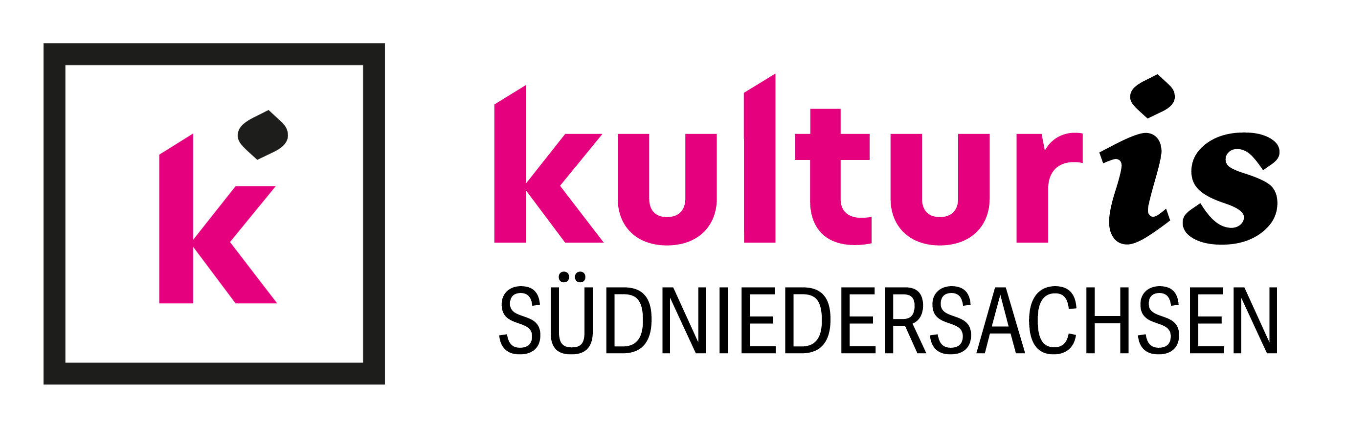 Stilisiertes „k“ in Quadrat, gefolgt von Schriftzug „kulturis“ mit kursiv abgesetztem „is“ und Unterschrift „Südniedersachsen“